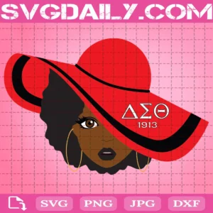 Delta Sorority Girl Red Hat Svg