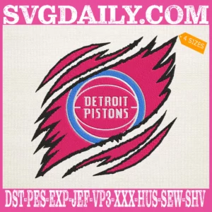 Detroit Pistons Embroidery Design