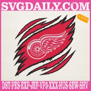 Detroit Red Wings Embroidery Design