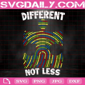 Diffirent Not Less Autism Awarenss Dna Svg