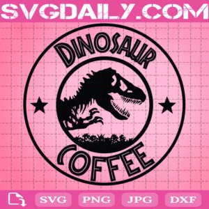 Dinosaur Coffee Svg