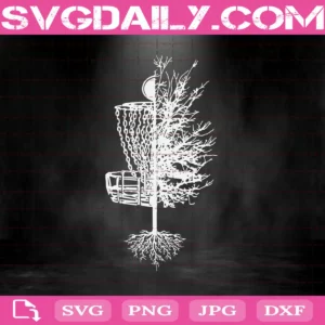Disc Golf Svg, Basket Tree Frisbee Golf Svg