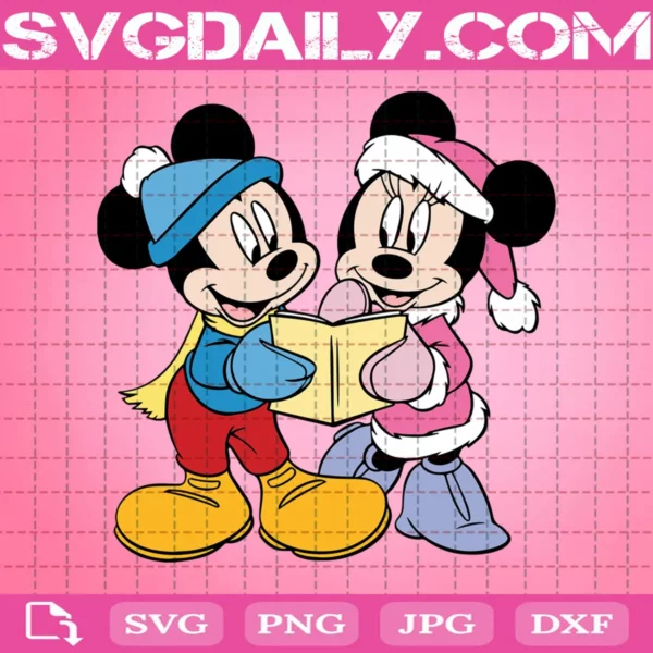 Disney Mickey Reading Book Svg