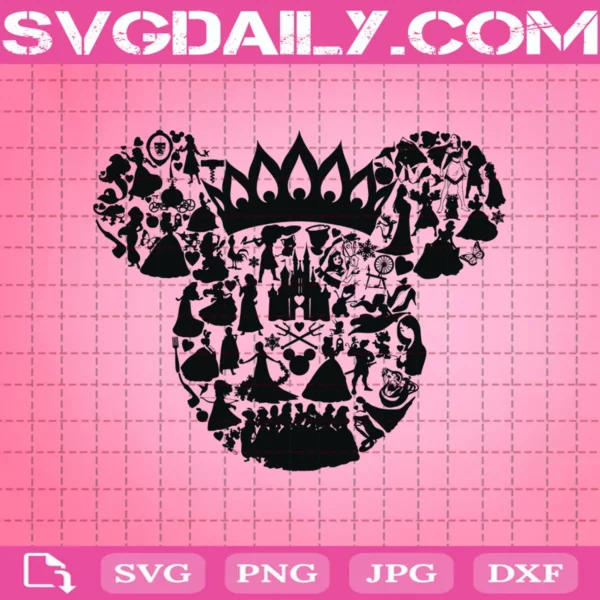 Disney Princess Disneyland Mickey Mouse Disney World Minnie Mouse Svg