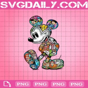 Disney's Mickey Cartoon Multi Character Png