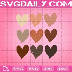 Diversity Hearts Svg