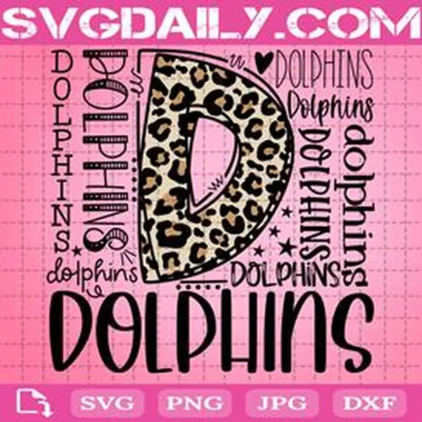 Dolphins Svg, Typography Svg