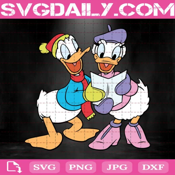 Donald Duck And Daisy Duck Svg