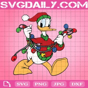 Donald Duck Christmas Lights Svg
