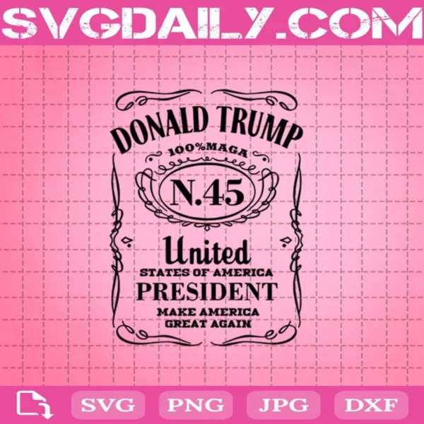 Donald Trump Jack Daniel Svg