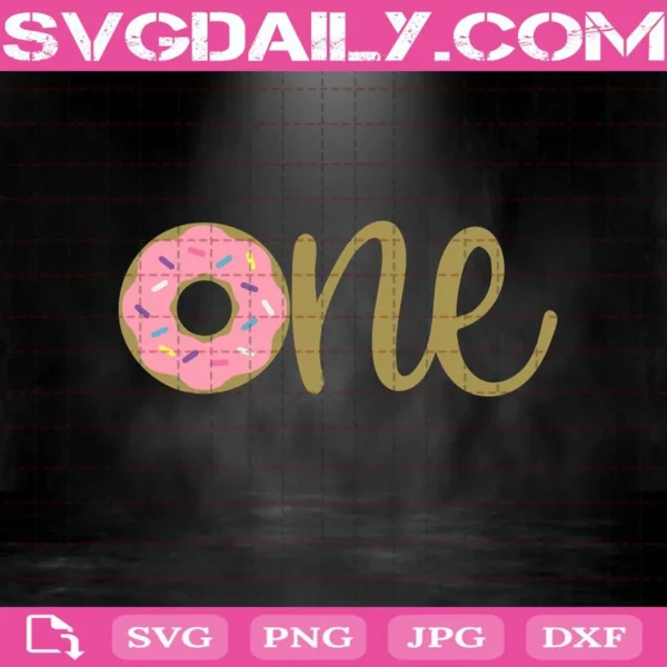 Donut One Svg, Donut Svg