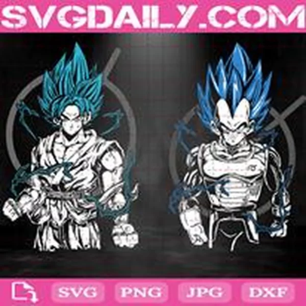 Dragon Ball Svg, Vegeta And Goku Svg