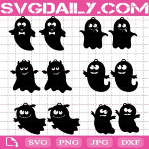 Earrings And Pendants For Halloween Bundle Svg Free