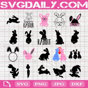 Easter Bunnies Svg Bundle Free
