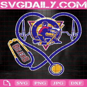 Edmonton Oilers Heart Stethoscope Svg