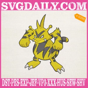 Electabuzz Pokemon Embroidery Design