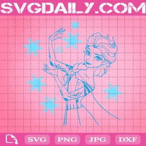 Elsa Snowflake Svg