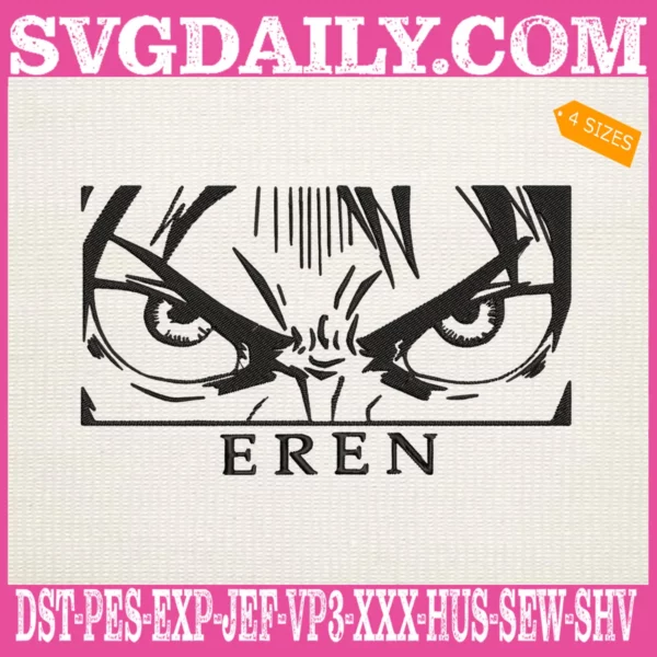 Eren Yeager Eyes Embroidery Design