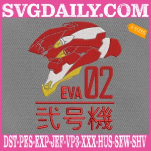 Evangelion 02 Embroidery Design