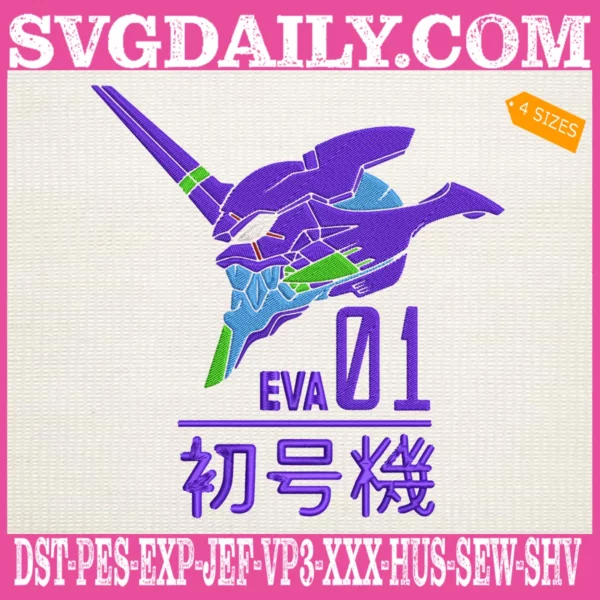 Evangelion EVA Unit 01 Embroidery Design