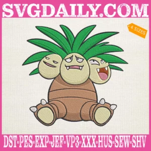 Exeggutor Pokemon Embroidery Design