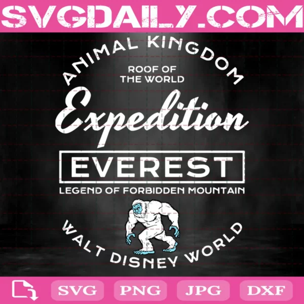 Expedition Everest Yeti Animal Kingdom Walt Disney World Wdw Svg