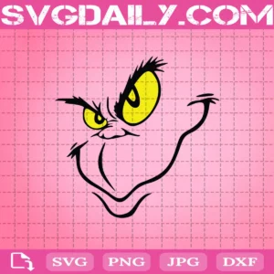 Face Grinch Svg, Grinch Svg