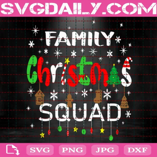 Family Christmas Squad Svg