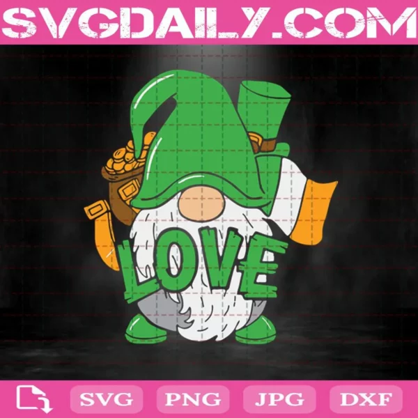 Featuring Gnome With Lucky Pot Of Gold Svg