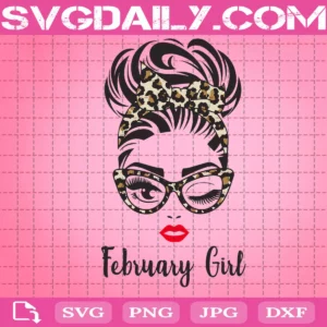 February Girl Svg