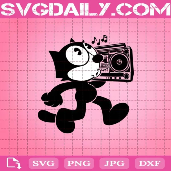 Felix The Cat Hip Hop Radio Svg