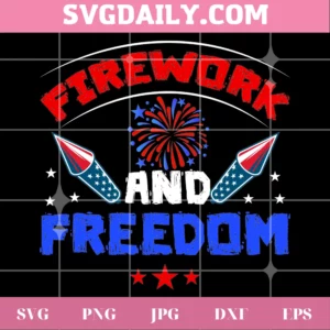 Firework And Freedom Svg Invert