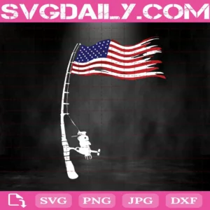 Fishing Flag America Svg