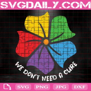 Flower Autism Puzzle Svg