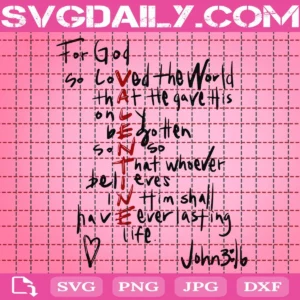 For God So Loved Svg