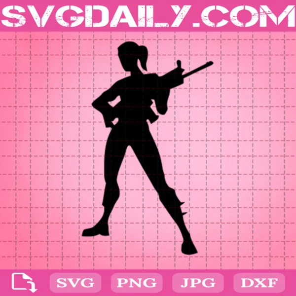 Fortnite Svg, Women With Gun Svg