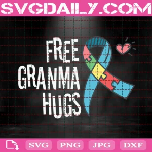 Free Grandma Hugs Autism Svg