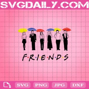 Friends Umbrella Scene Svg