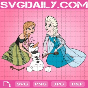 Frozen Elsa Anna Olaf Svg