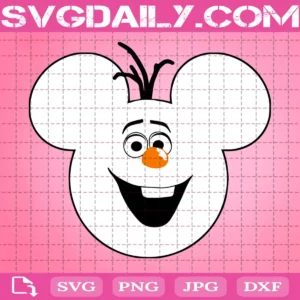 Frozen Olaf Face Svg