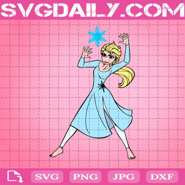 Frozen Snow Princess Svg