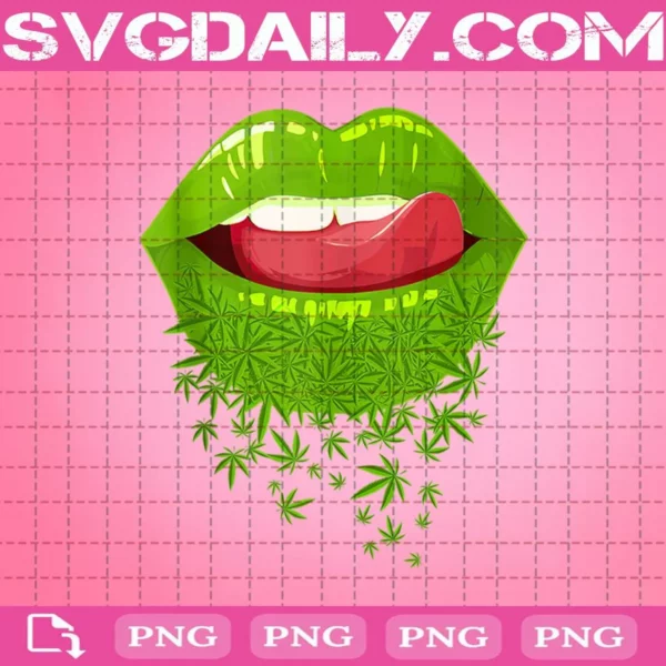 Funny Sexy Lips Cannabis Marijuana Weed Png