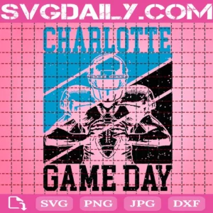 Game Day In Charlotte Quarterback Svg