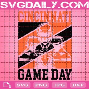 Game Day In Cincinnati Quarterback Svg
