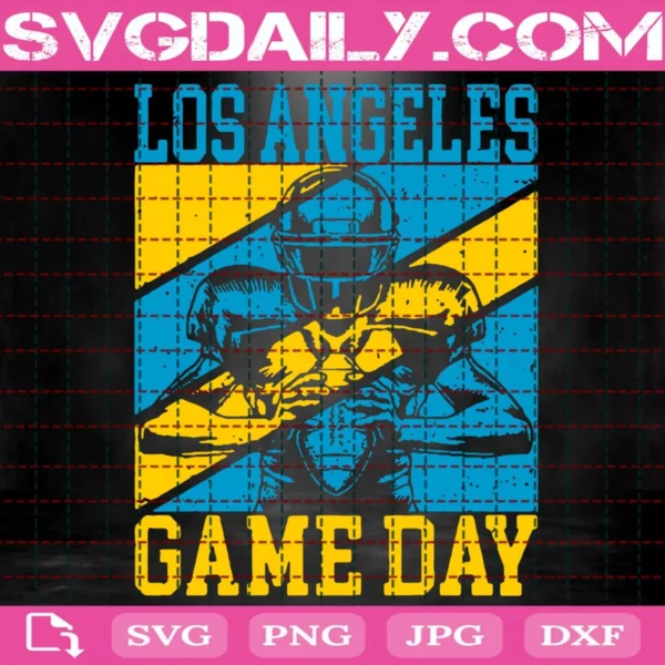 Game Day In Los Angeles Quarterback Svg