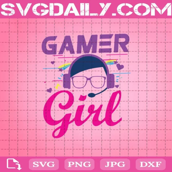 Gamer Gaming Girl Svg