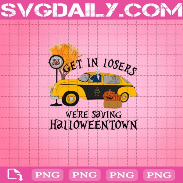 Get In Losers We’re Saving Halloweentown Skeleton Cab Drive Png