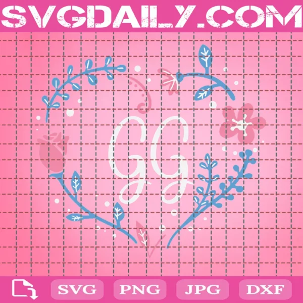 Gg Floral Heart, Great Grandma