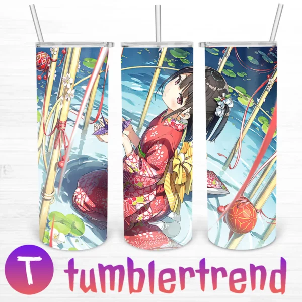 Girl In Kimono 20oz Skinny Tumbler