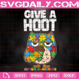 Give A Hoot Autism Awareness Svg